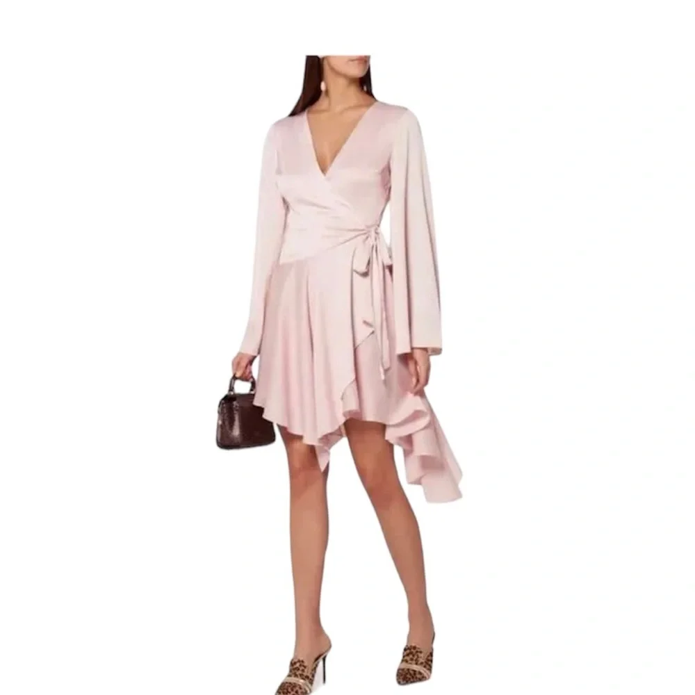 KEEPSAKE The Label Pink Wrap Mini Dress - Picture 1 of 6
